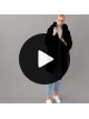 Mink Hooded Fur Coat Black