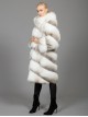 Fox Fur Coat White - Grey 
