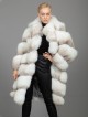 Fox Fur Coat White - Grey 