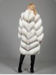 Fox Fur Coat White - Grey 