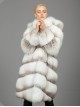 Fox Fur Coat White - Grey 