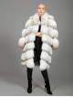 Fox Fur Coat White - Grey 