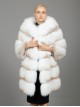 Fox Fur Coat White - Gold