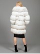 Fox Fur Coat White - Gold