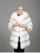 Fox Fur Coat White - Gold