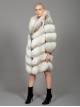 Fox Fur Coat White - Beige 