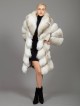 Fox Fur Coat White - Beige 
