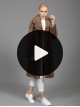 Mink Fur Coat Pastel Brown