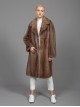 Mink Fur Coat Pastel Brown