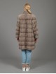 Mink Fur Coat - Dark Beige 