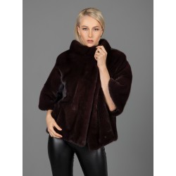 Mink Jacket Burgundy