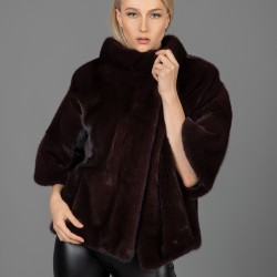 Mink Jacket Burgundy