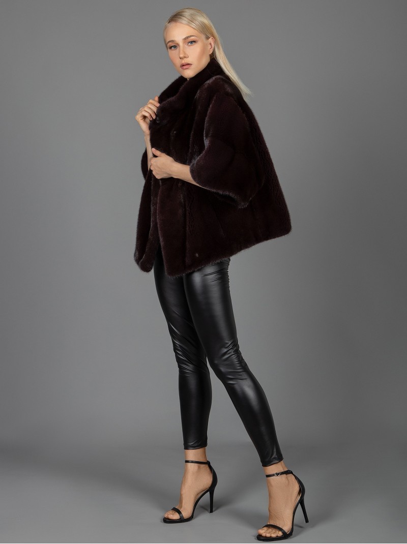 Mink Jacket Burgundy