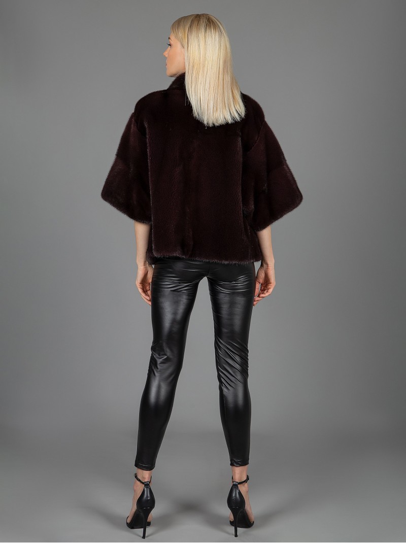 Mink Jacket Burgundy